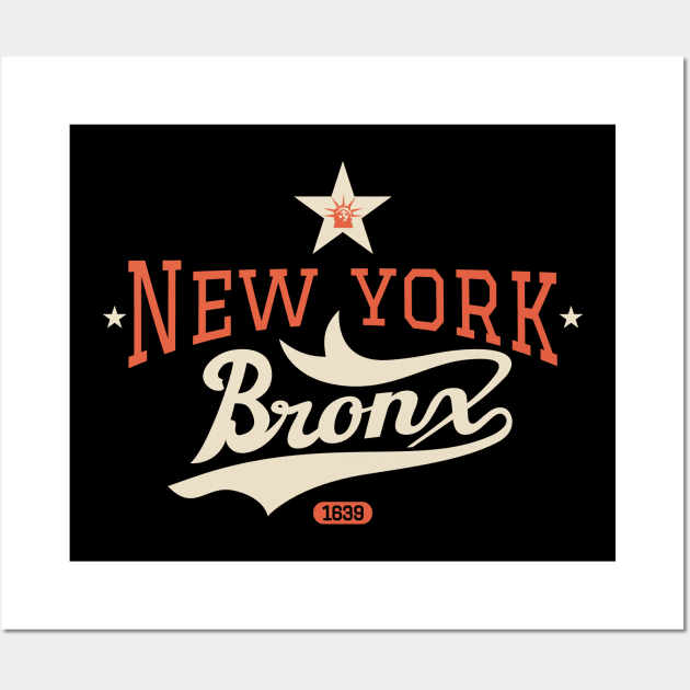 New York Bronx - New York Bronx Schriftzug - Bronx Logo Wall Art by Boogosh